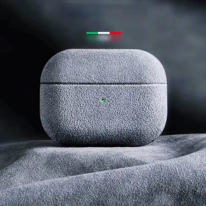 Italian Suede Leather Case for Airpods Pro 2 for Airpods Pro 3 Airpods 4 3 Case Luxury Artificial Leather All Inclusive Case