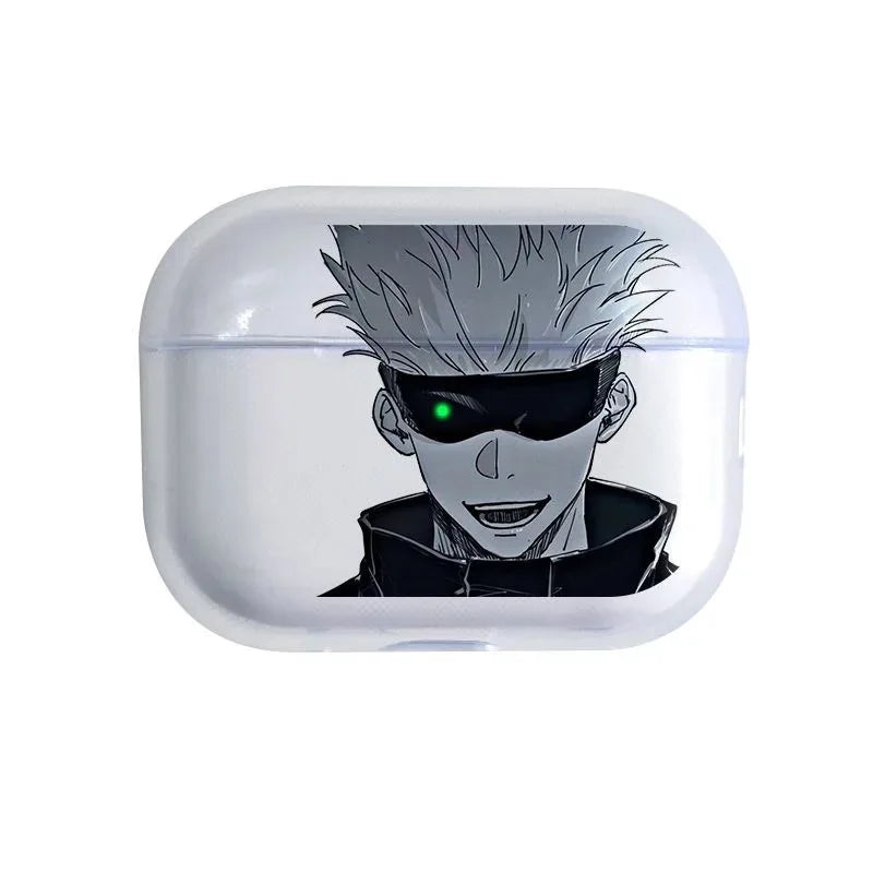 Cartoon Glowing Eyes Kaneki Ken Earphone Case for Airpods 1 2 4 Pro 3 2Nd Gen Pro2 Ulquiorra Cifer Jojo Protective Cases