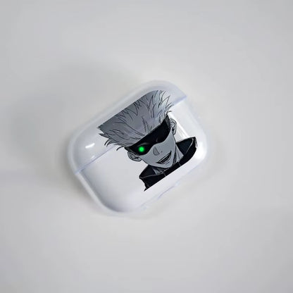 Jujutsu Kaisen Gojo Satoru Earphone Case for Apple Airpods 4 2 3 Pro Transparent Anime Airpods Case