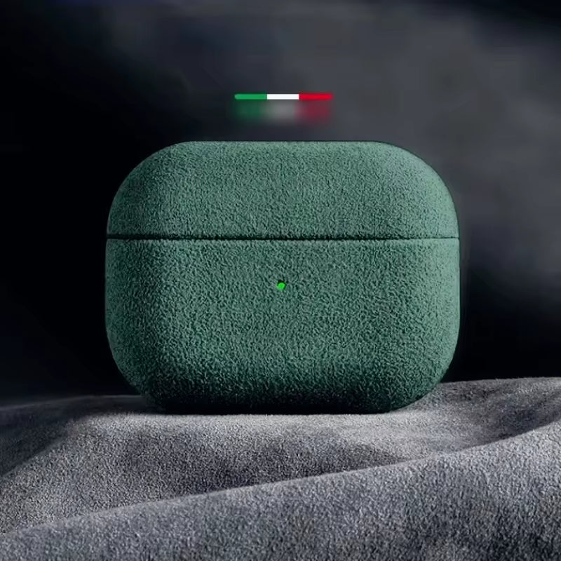 Italian Suede Leather Case for Airpods Pro 2 for Airpods Pro 3 Airpods 4 3 Case Luxury Artificial Leather All Inclusive Case