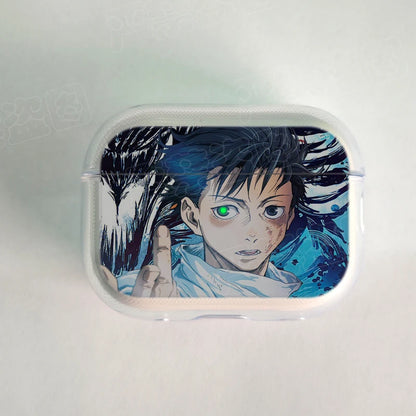 Jujutsu Kaisen Gojo Satoru Earphone Case for Apple Airpods 1 2 3 Pro Transparent Anime Airpods Case