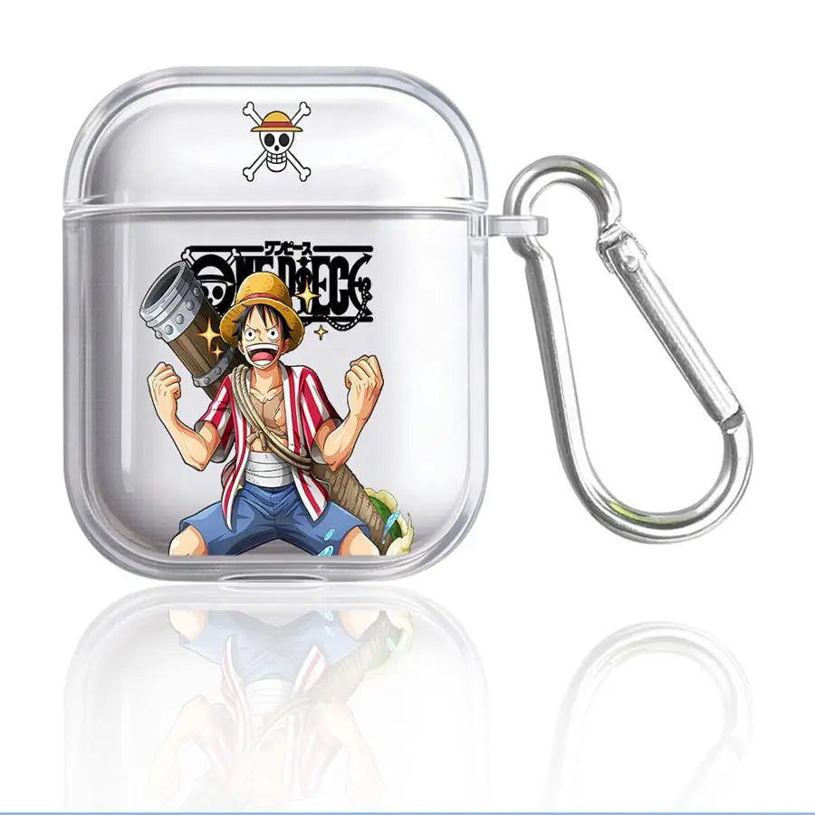 Case for Airpods Pro2 Pro3 2 4 Pro 1 3 Clear Earphone Cases Cover Anime Ones Pieces Luffy