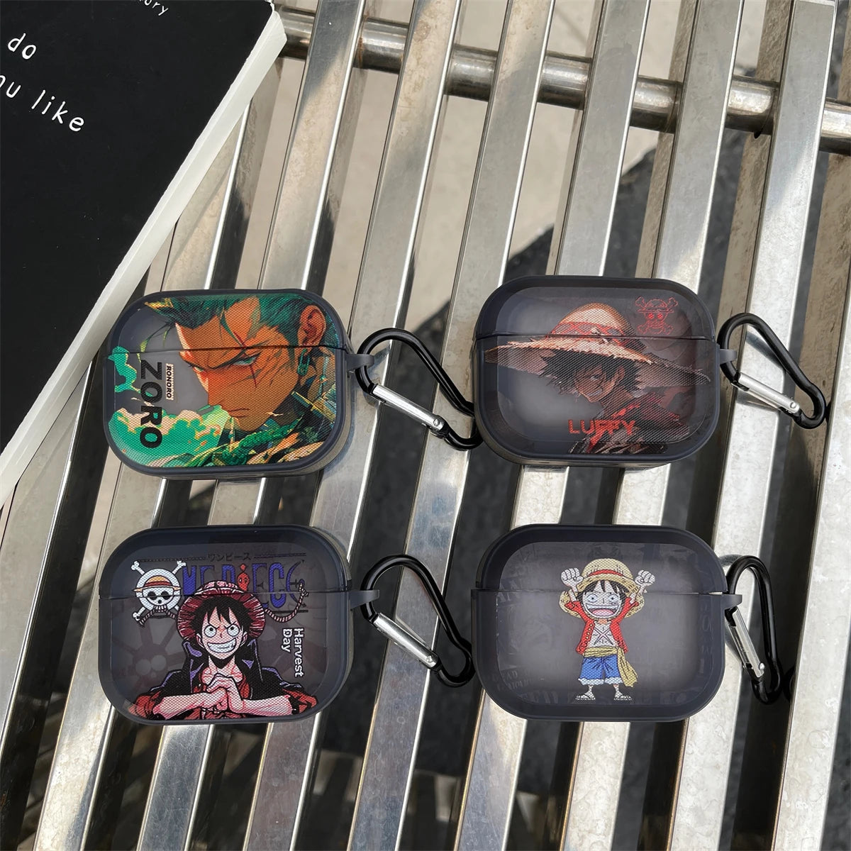 Anime  Luffy Zoro Toy Earphone Case for Airpods 1 2 3 Pro Pro2 4 Pro3 Shanks Bluetooth Headset Pendant Cover