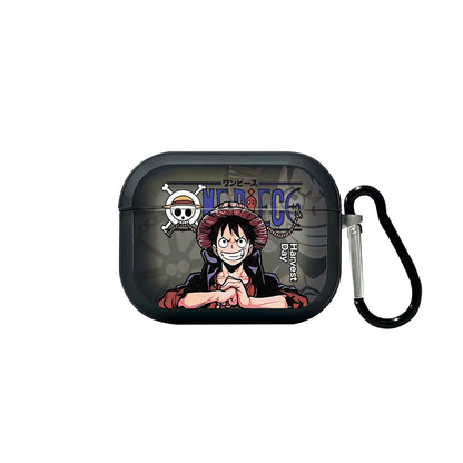 Anime  Luffy Zoro Toy Earphone Case for Airpods 1 2 3 Pro Pro2 4 Pro3 Shanks Bluetooth Headset Pendant Cover