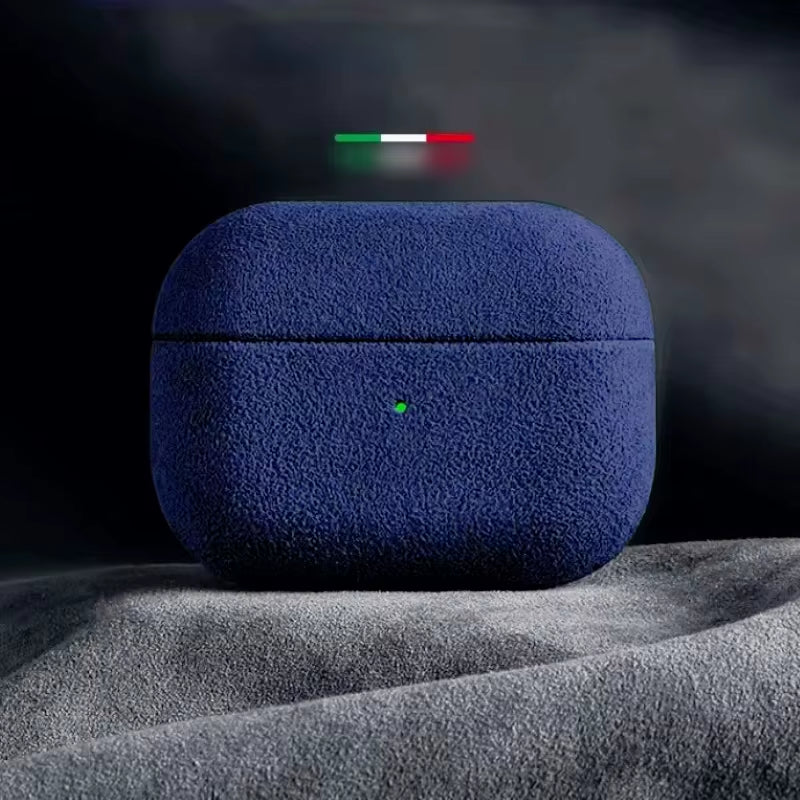Italian Suede Leather Case for Airpods Pro 2 for Airpods Pro 3 Airpods 4 3 Case Luxury Artificial Leather All Inclusive Case