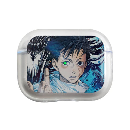 Jujutsu Kaisen Gojo Satoru Earphone Case for Apple Airpods 1 2 3 Pro Transparent Anime Airpods Case