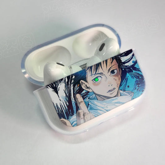Jujutsu Kaisen Gojo Satoru Earphone Case for Apple Airpods 1 2 3 Pro Transparent Anime Airpods Case