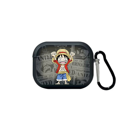 Anime  Luffy Zoro Toy Earphone Case for Airpods 1 2 3 Pro Pro2 4 Pro3 Shanks Bluetooth Headset Pendant Cover