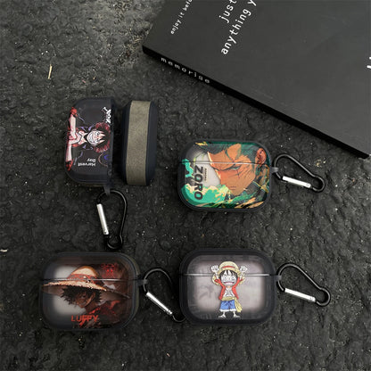 Anime  Luffy Zoro Toy Earphone Case for Airpods 1 2 3 Pro Pro2 4 Pro3 Shanks Bluetooth Headset Pendant Cover
