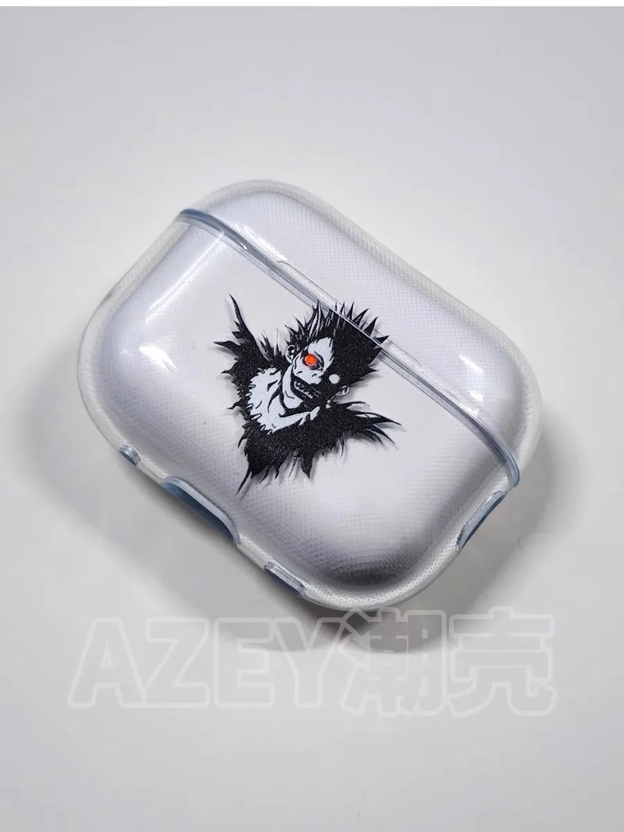 Death Note Earphone Case for Apple Airpods 4 1 2 3 Pro Yagami Light Lawliet Ryuk Protective Cases Anime Airpods Case