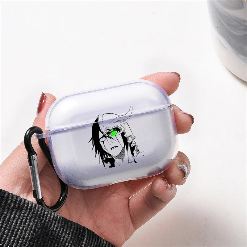Anime Ulquiorra Cifer Transparent TPU Case for Airpods Pro 2 1 3 Soft Silicone Cover Air Pods4 1/2/3Earphone Cover