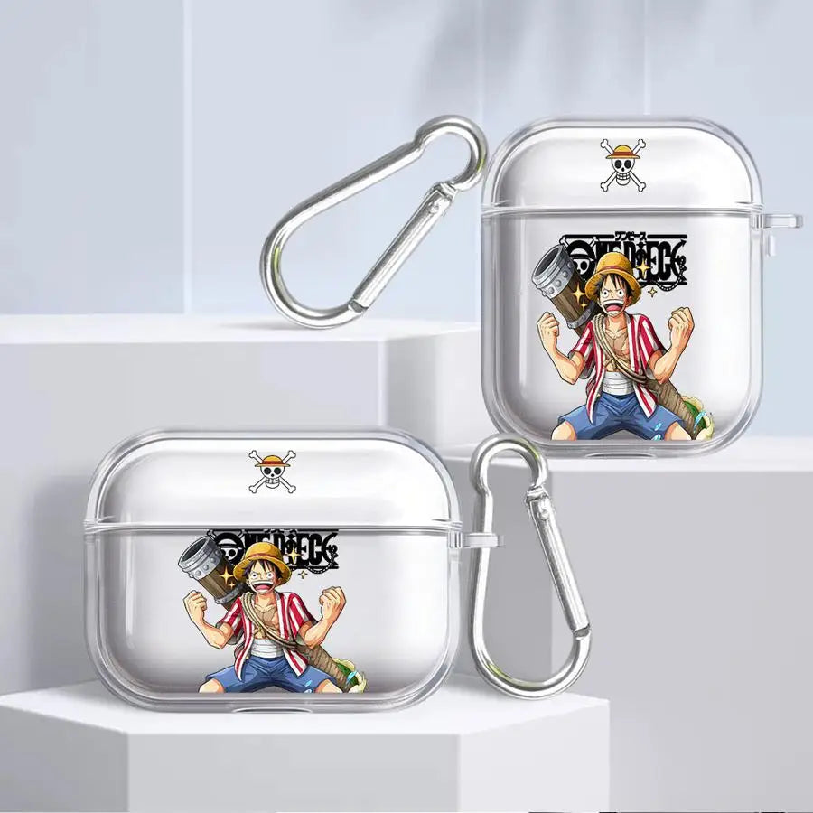 Case for Airpods Pro2 Pro3 2 4 Pro 1 3 Clear Earphone Cases Cover Anime Ones Pieces Luffy