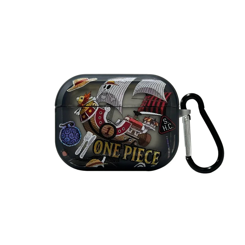 Anime  Luffy Gear 5 Toy Earphone Case for Airpods 1 2 3 Pro Pro2 4 Teach Buggy Shanks Bluetooth Headset Pendant Cover