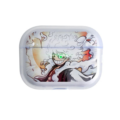 Luffy Gear 5 Glowing Eyes  Earphone Phone Case for Apple Airpods 1 2 3 Pro 4 Pro2 2Nd Cartoon Headset Headphone Cover