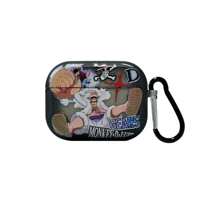 Anime  Luffy Gear 5 Toy Earphone Case for Airpods 1 2 3 Pro Pro2 4 Teach Buggy Shanks Bluetooth Headset Pendant Cover