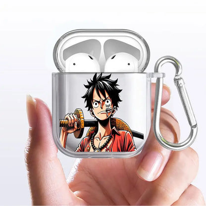 Clear Earphone Cases Cover Case for Airpods Pro3 3 1 4 2 Pro Pro2 Anime One P-Piece Luffy