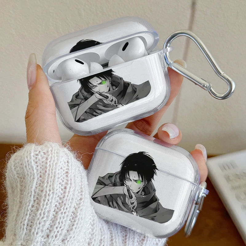 Japan Anime Attack on Titan Case for Apple Airpods Pro, Pro3, Pro2 Earphone Cover Airpods 1Or2, 3, 4 Shockproof Protection Case