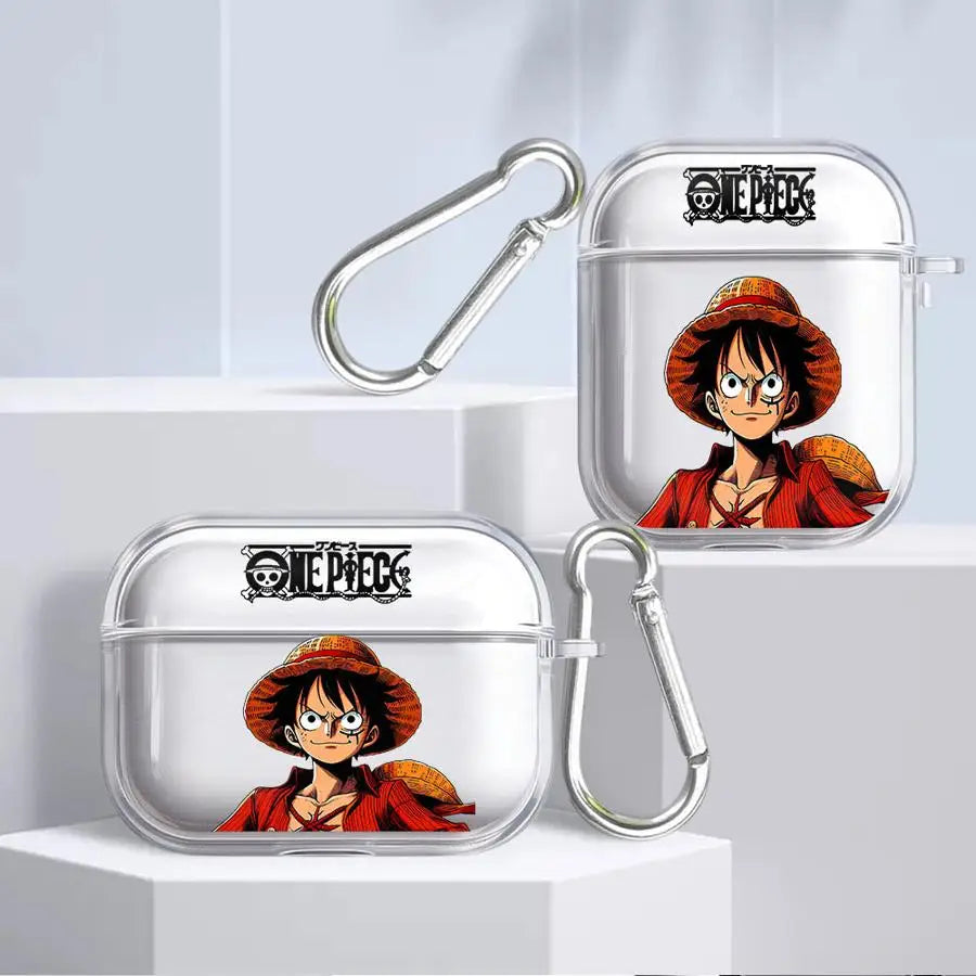 Clear Earphone Cases Cover Case for Airpods Pro3 3 1 4 2 Pro Pro2 Anime One P-Piece Luffy