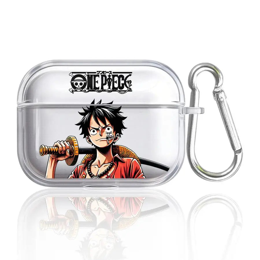Clear Earphone Cases Cover Case for Airpods Pro3 3 1 4 2 Pro Pro2 Anime One P-Piece Luffy