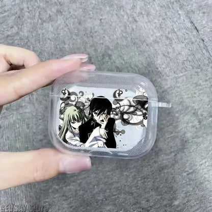 Anime Lelouch Rebellion Case TPU Case for Airpods 4 Pro 1 2 3 Clear Transparent Bluetooth Earphone Case