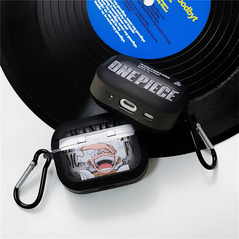 Anime  Luffy Gear 5 Toy Earphone Case for Airpods 1 2 3 Pro Pro2 4 Teach Buggy Shanks Bluetooth Headset Pendant Cover