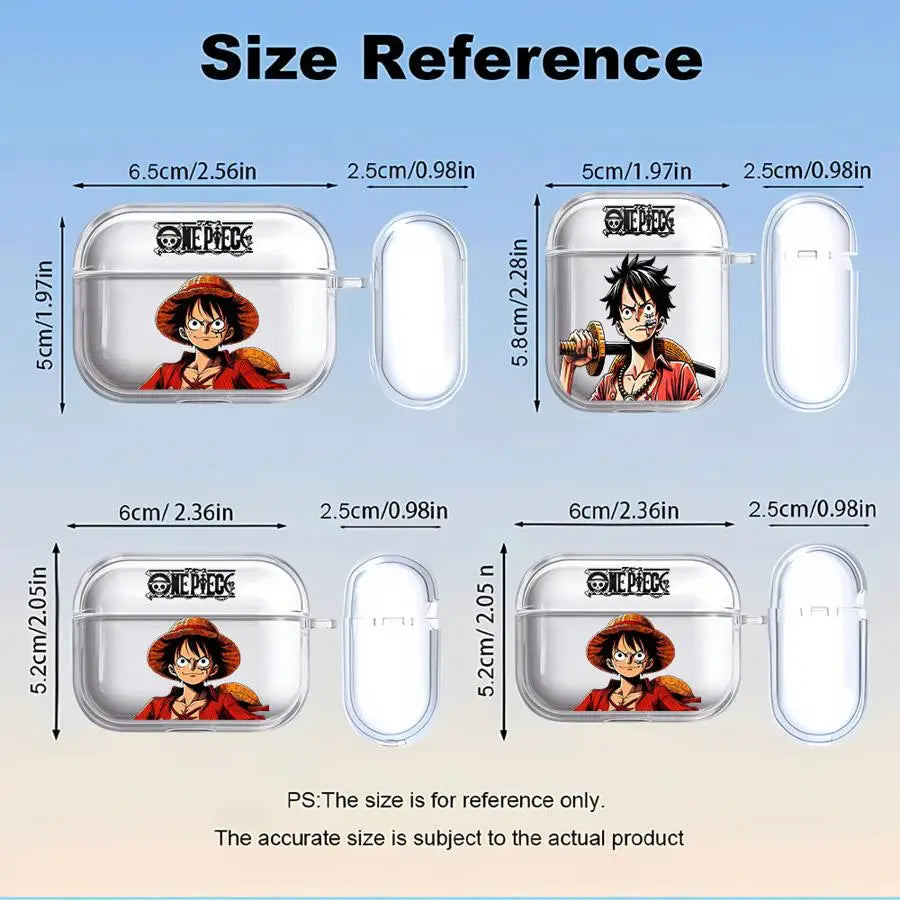 Clear Earphone Cases Cover Case for Airpods Pro3 3 1 4 2 Pro Pro2 Anime One P-Piece Luffy