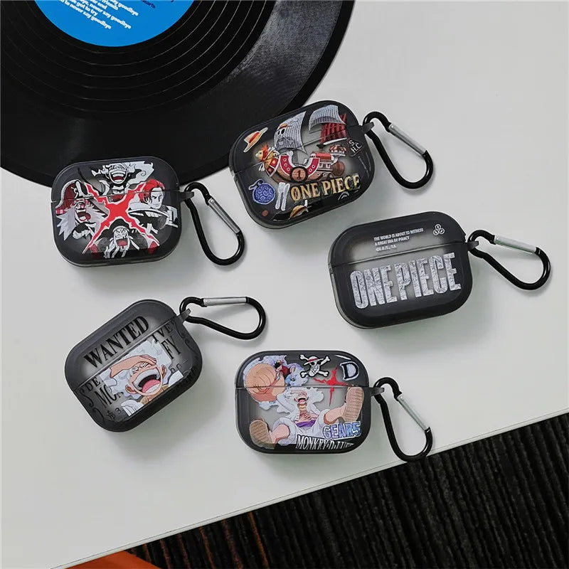 Anime  Luffy Gear 5 Toy Earphone Case for Airpods 1 2 3 Pro Pro2 4 Teach Buggy Shanks Bluetooth Headset Pendant Cover