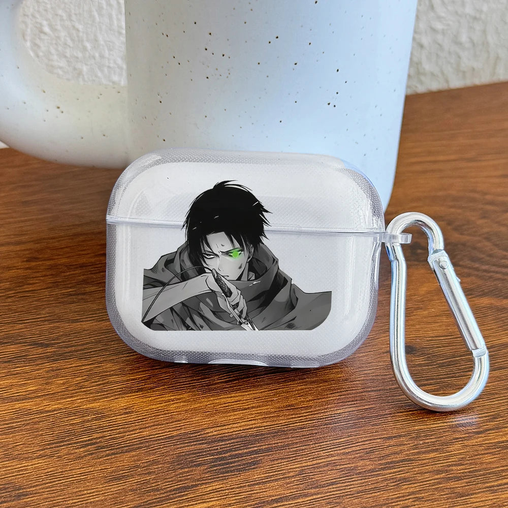 Japan Anime Attack on Titan Case for Apple Airpods Pro, Pro3, Pro2 Earphone Cover Airpods 1Or2, 3, 4 Shockproof Protection Case