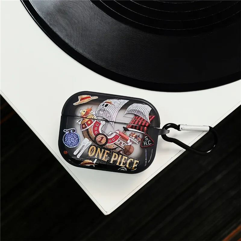 Anime  Luffy Gear 5 Toy Earphone Case for Airpods 1 2 3 Pro Pro2 4 Teach Buggy Shanks Bluetooth Headset Pendant Cover