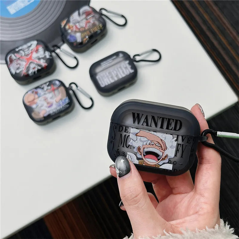 Anime  Luffy Gear 5 Toy Earphone Case for Airpods 1 2 3 Pro Pro2 4 Teach Buggy Shanks Bluetooth Headset Pendant Cover