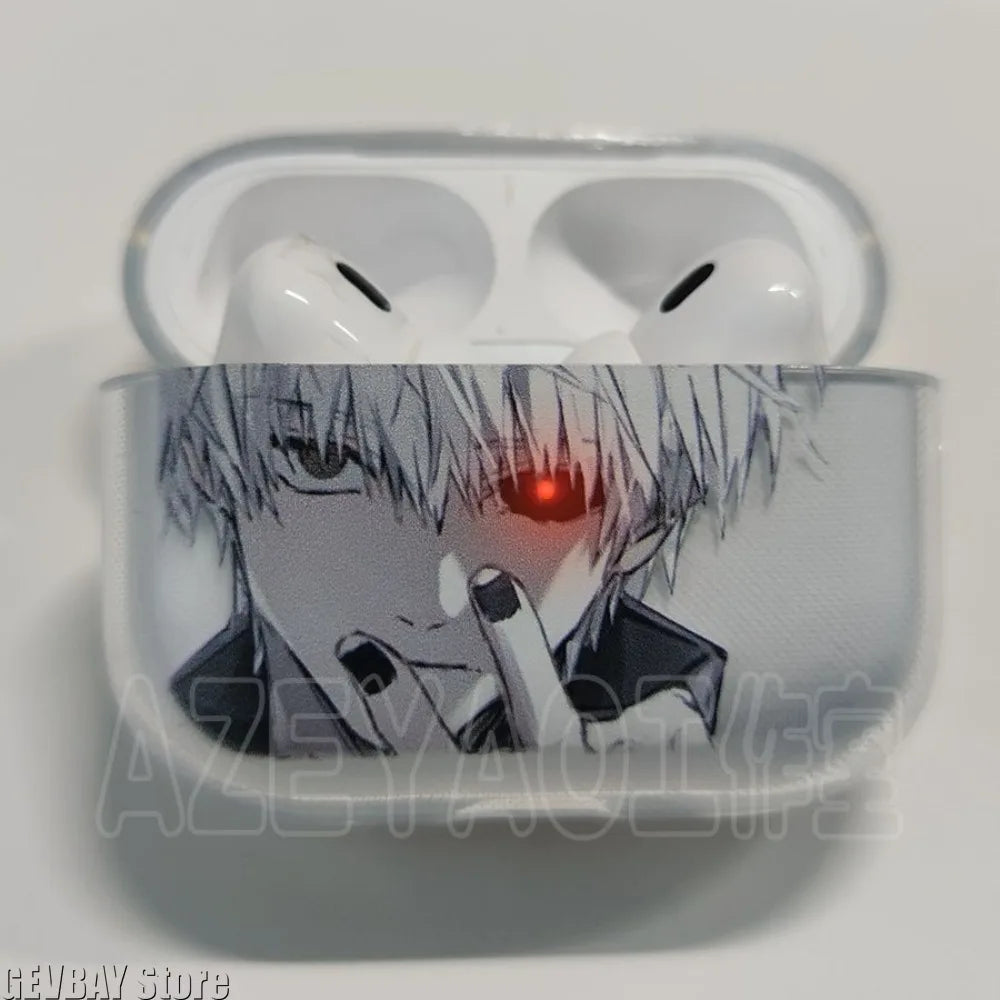 Anime Airpods Case for Apple Airpods 4 Shockproof Cover for Airpods 4 Pro Pro2 Transparent Earphone Cases Bags