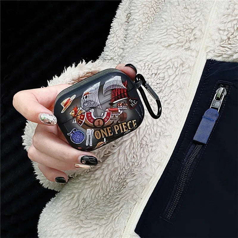 Anime  Luffy Gear 5 Toy Earphone Case for Airpods 1 2 3 Pro Pro2 4 Teach Buggy Shanks Bluetooth Headset Pendant Cover