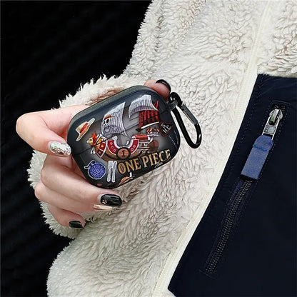 Anime  Luffy Gear 5 Toy Earphone Case for Airpods 1 2 3 Pro Pro2 4 Teach Buggy Shanks Bluetooth Headset Pendant Cover