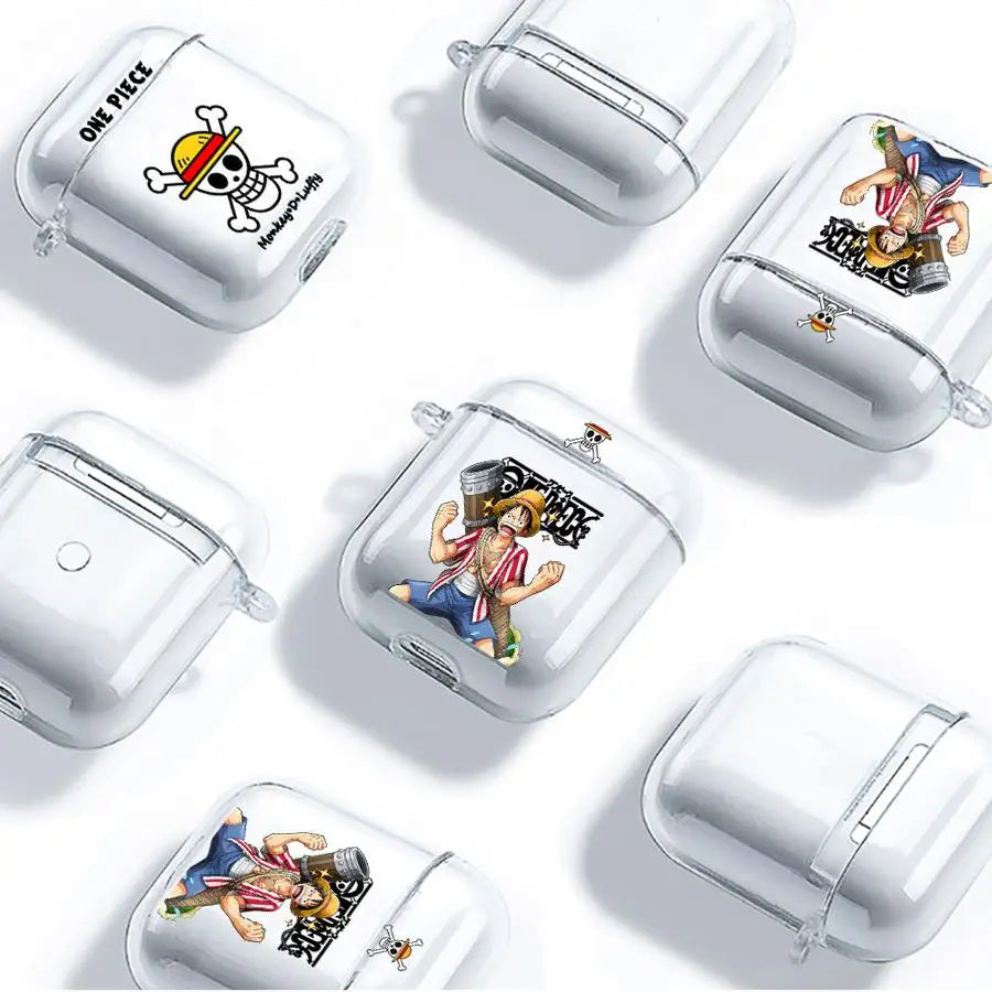 Case for Airpods Pro2 Pro3 2 4 Pro 1 3 Clear Earphone Cases Cover Anime Ones Pieces Luffy
