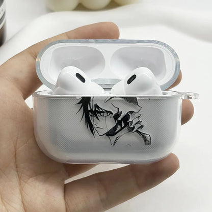 Anime Ulquiorra Cifer Transparent TPU Case for Airpods Pro 2 1 3 Soft Silicone Cover Air Pods4 1/2/3Earphone Cover