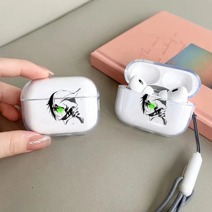 Anime Ulquiorra Cifer Transparent TPU Case for Airpods Pro 2 1 3 Soft Silicone Cover Air Pods4 1/2/3Earphone Cover