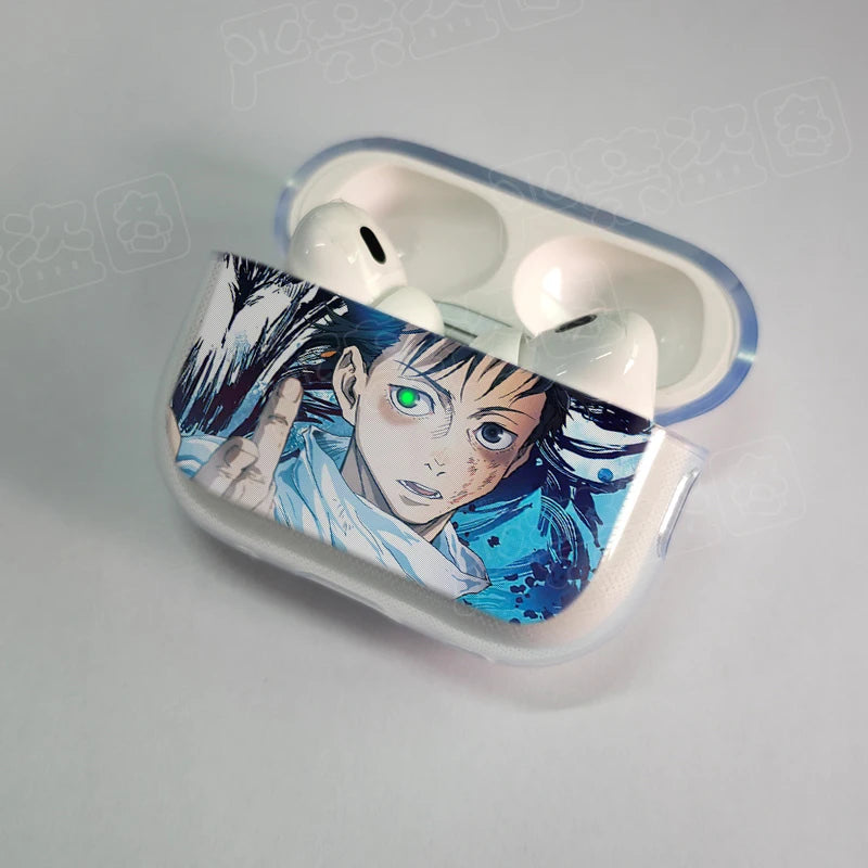 Jujutsu Kaisen Gojo Satoru Earphone Case for Apple Airpods 1 2 3 Pro Transparent Anime Airpods Case