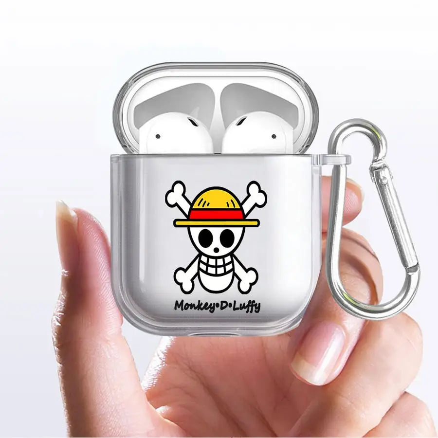 Case for Airpods Pro2 Pro3 2 4 Pro 1 3 Clear Earphone Cases Cover Anime Ones Pieces Luffy