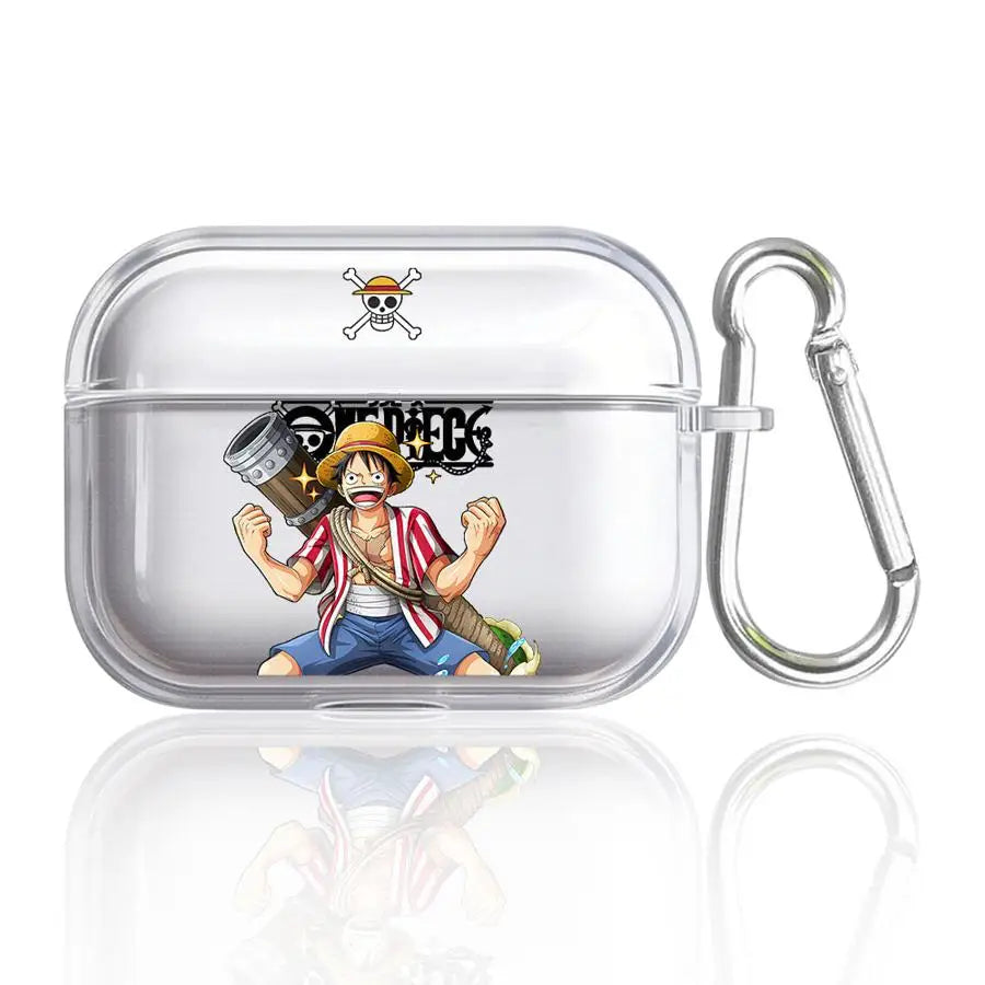 Case for Airpods Pro2 Pro3 2 4 Pro 1 3 Clear Earphone Cases Cover Anime Ones Pieces Luffy