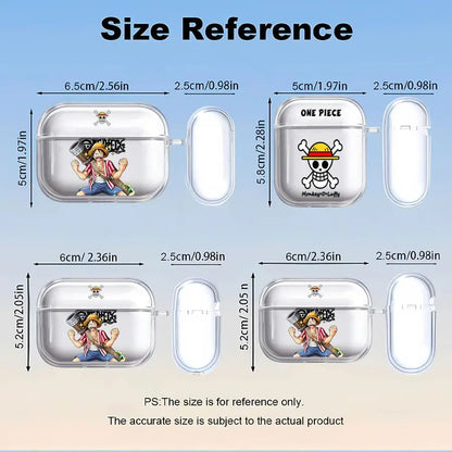 Case for Airpods Pro2 Pro3 2 4 Pro 1 3 Clear Earphone Cases Cover Anime Ones Pieces Luffy