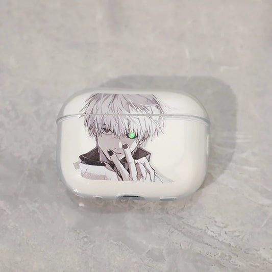 Cartoon Glowing Eyes Kaneki Ken Earphone Case for Airpods 1 2 4 Pro 3 2Nd Gen Pro2 Ulquiorra Cifer Jojo Protective Cases