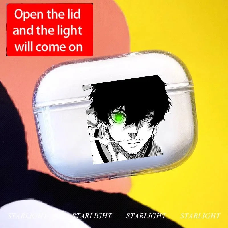 Cartoon Glowing Eyes Kaneki Ken Earphone Case for Airpods 1 2 4 Pro 3 2Nd Gen Pro2 Ulquiorra Cifer Jojo Protective Cases